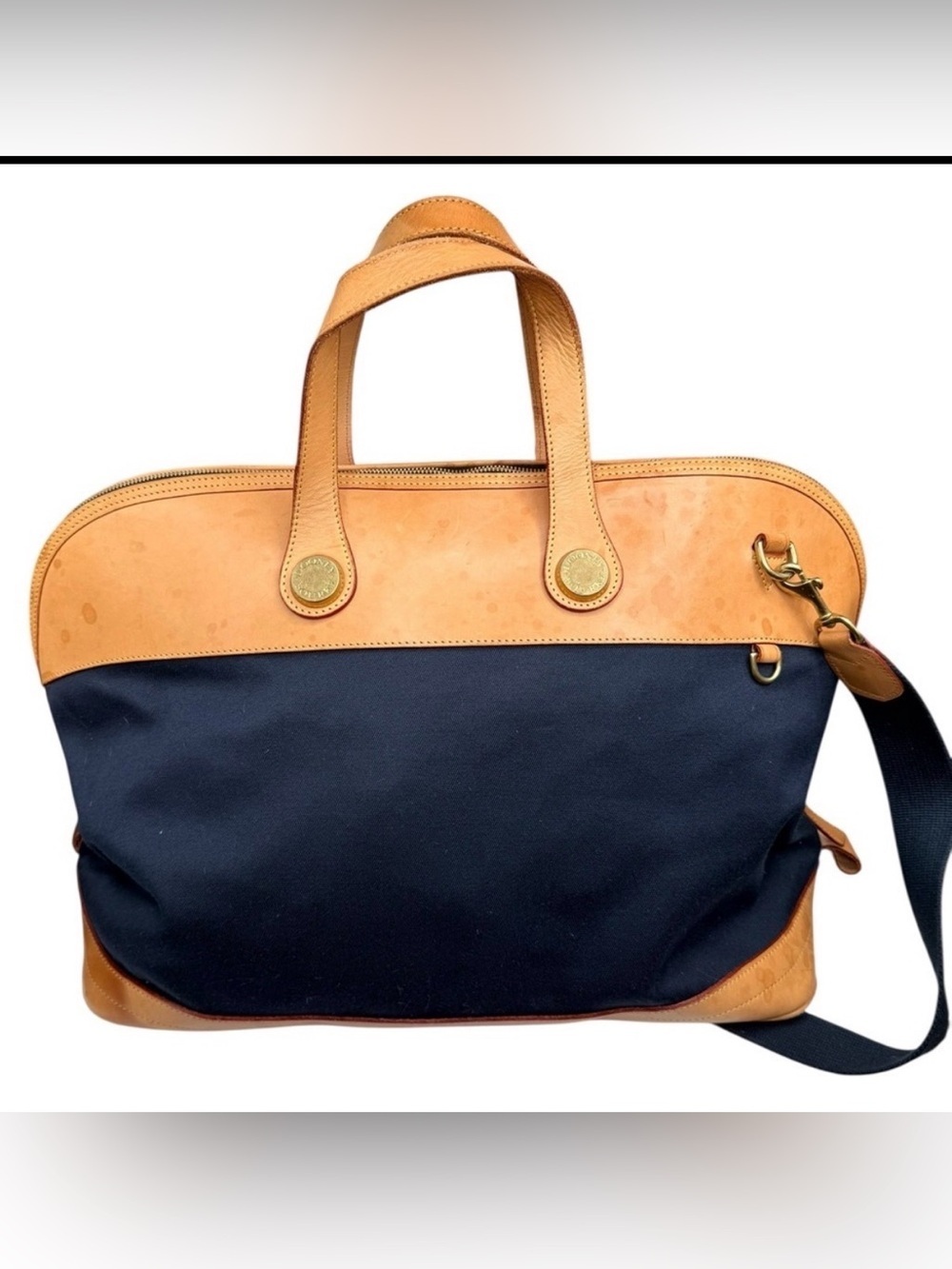 Dooney & Bourke bag Cabriolet weekender duffle canvas vachetta leather